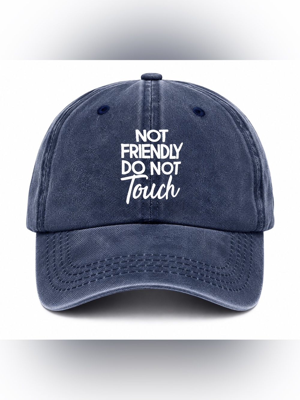 Not Friendly Do Not Touch Navy Cap